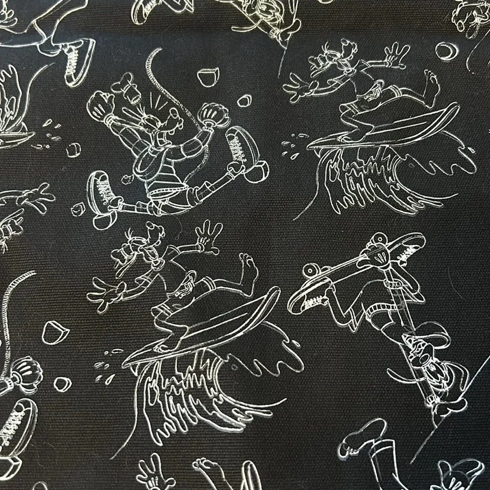 adidas disney goofy Characters Art New black Fabric Reusable shopper tote bag